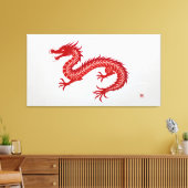 Roter Drachen Canvas Leinwanddruck (Insitu (Wohnzimmer))