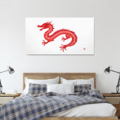 Roter Drachen Canvas Leinwanddruck (Insitu (Schlafzimmer))