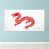 Roter Drachen Canvas Leinwanddruck (Insitu (Holzboden))