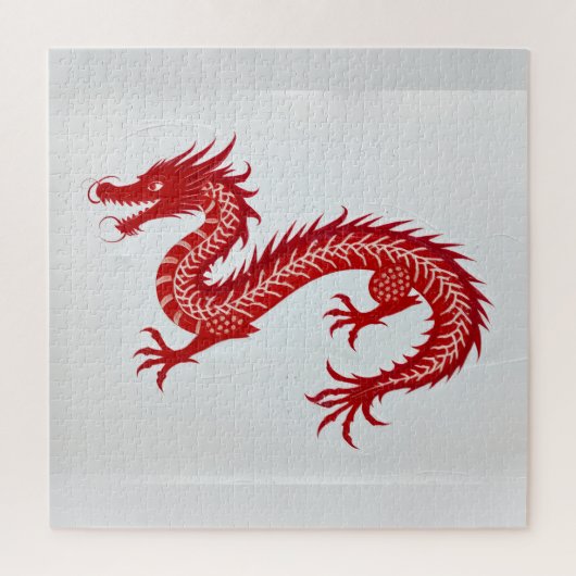 Roter Drachen Canvas Puzzle (Vertikal)