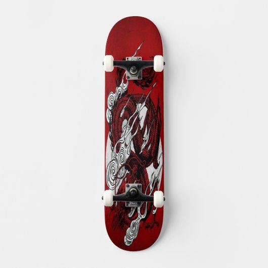 ROTER DRACHEN KÄMPFER SKATEBOARD (Vorderseite)