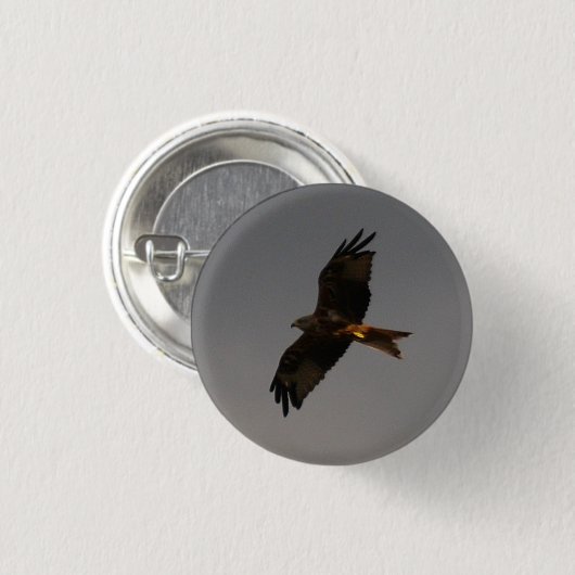 Roter Drachen-Knopf Button (Vorne & Hinten)