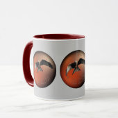 Roter Drachen-Raubvogel Tasse (Vorderseite Links)