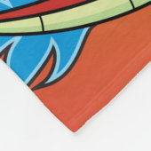 Roter Drachenfeuer und Flammen Fleecedecke (Ecke)