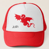 Roter Drachenjunge Truckerkappe (Vorderseite)