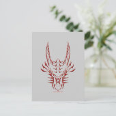 Roter Drachenleiter Postkarte (Stehend Vorderseite)