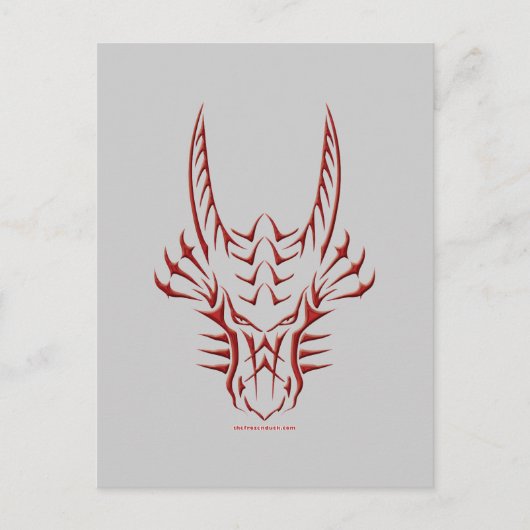 Roter Drachenleiter Postkarte (Vorderseite)