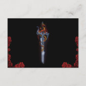 Roter Drachenschwert-Rose Begleitkarte (Rückseite)