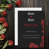 Roter Drachenschwert-Rose Einladung