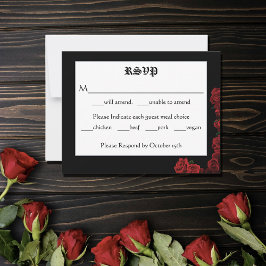 Roter Drachenschwert-Rose Mitteilungskarte