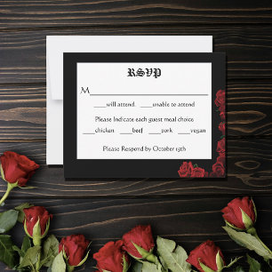 Roter Drachenschwert-Rose Mitteilungskarte