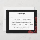 Roter Drachenschwert-Rose Mitteilungskarte (Vorderseite)