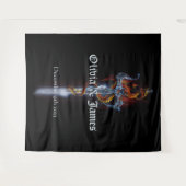 Roter Drachenschwert-Rose Wandteppich (Vorderseite (Horizontal))