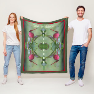 Roter Dragonfly auf Dogwood Frucht Personalisiert Fleecedecke
