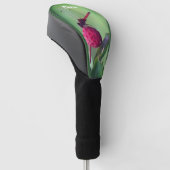 Roter Dragonfly auf Dogwood Frucht Personalisiert Golf Headcover (angewinkelt)