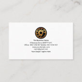 Roter Dreieck Blauer Karo LKW Transporter Visitenkarte (Rückseite)