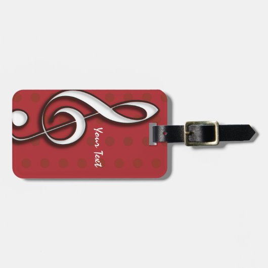 Roter dreifacher Clef-Gepäckanhänger - 2 mit Gepäckanhänger (Vorderseite horizontal)