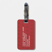 Roter dreifacher Clef-Gepäckanhänger - 2 mit Gepäckanhänger (Rückseite vertikal)