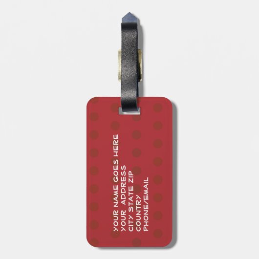 Roter dreifacher Clef-Gepäckanhänger - 2 mit Gepäckanhänger (Rückseite vertikal)