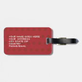 Roter dreifacher Clef-Gepäckanhänger - 2 mit Gepäckanhänger (Rückseite horizontal)