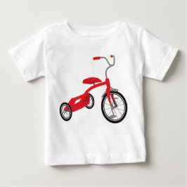 Roter Dreirad-Grafik Baby T-shirt