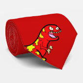 Roter Dryptosaurus Krawatte (Gerollt)