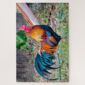 Roter Dschungelvögel Puzzle (Vertikal)