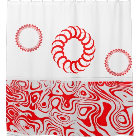 Roter Duschvorhang (Vorderseite)