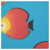 Roter Duskus tropischer Fisch Druckmuster Stoff (Muster)