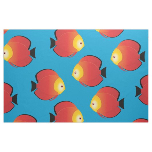 Roter Duskus tropischer Fisch Druckmuster Stoff (Fat Quarter (45,7 x 55,9 cm))