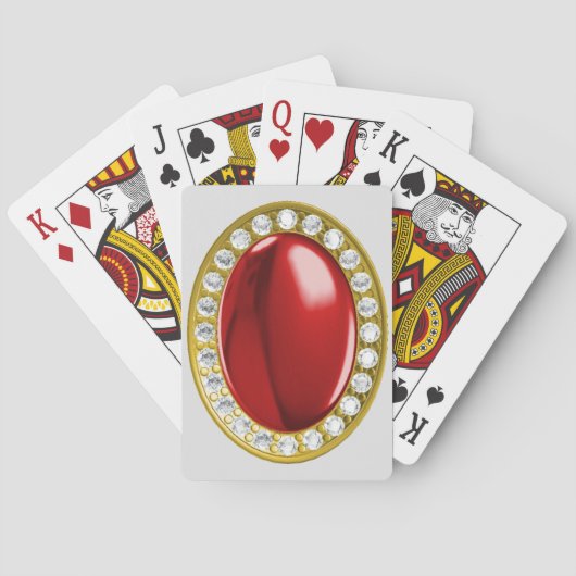 Roter Edelstein Spielkarten (Rückseite)