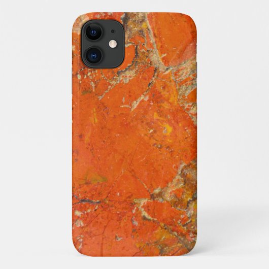 Roter Edelstein Stein Textur iPhone 11 Hülle (Rückseite)