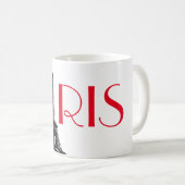 Roter Eiffelturm Paris Reisen Kaffeetasse (VorderseiteRechts)