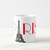 Roter Eiffelturm Paris Reisen Kaffeetasse (Mittel)