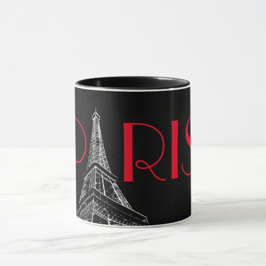 Roter Eiffelturm Paris Reisen Tasse (Zentrum)