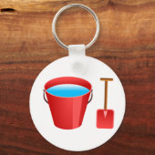 Roter Eimer und Splitter Schlüsselanhänger (Vorderseite)