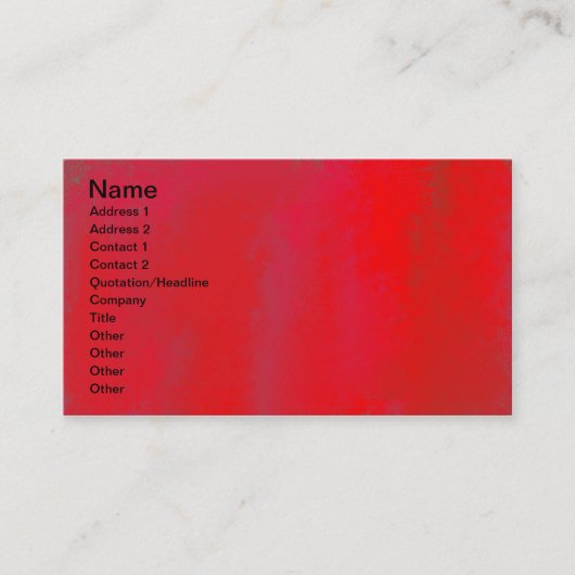 Roter Eindruck Visitenkarte (Vorderseite)