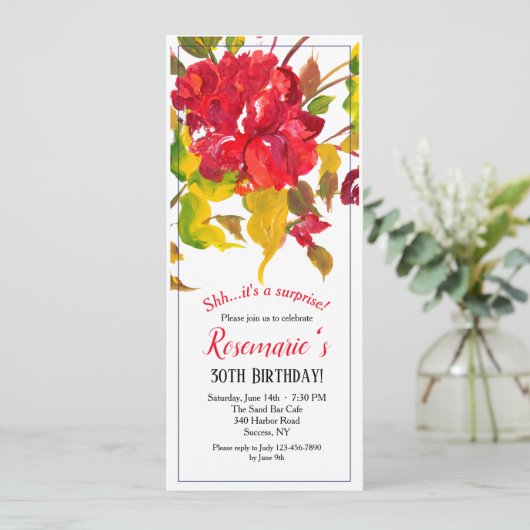 Roter Einladung (Stehend Vorderseite)