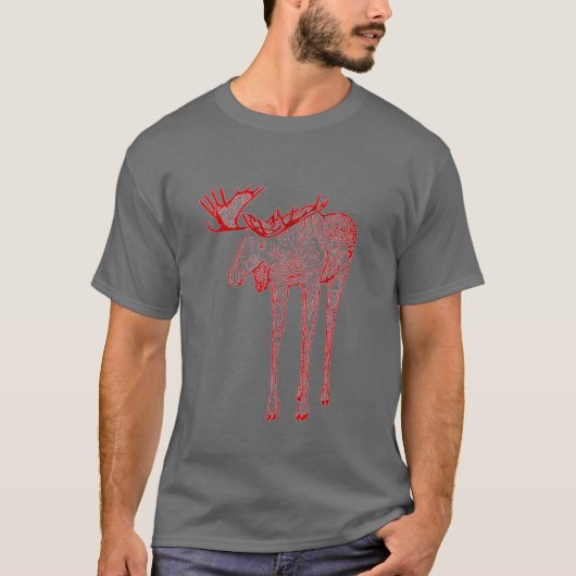 roter Elch-T - Shirt (Vorderseite)