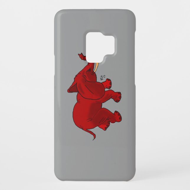 Roter Elefant-Entwurf Case-Mate Samsung Galaxy Hülle (Rückseite)