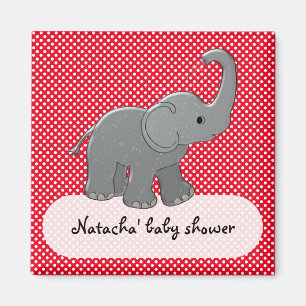 Roter Elefant Magnet