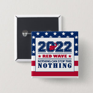 Roter Elefant RED WAVE 2022 Zwischenwahlen USA Button