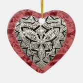 Roter Eleganter Designer Herzlich Willkommen bei d Keramik Ornament (Vorne)