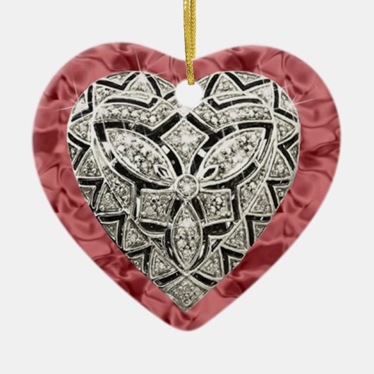 Roter Eleganter Designer Herzlich Willkommen bei d Keramik Ornament (Vorne)