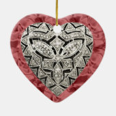 Roter Eleganter Designer Herzlich Willkommen bei d Keramik Ornament (Hinten)