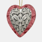 Roter Eleganter Designer Herzlich Willkommen bei d Keramik Ornament (Links)