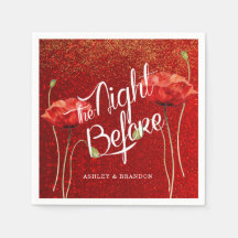 Roter eleganter Glitzer Die Nacht vor Napkins