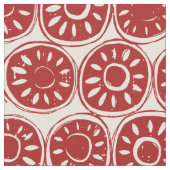 Roter Elfenbein durch Blume Stoff (Nahaufnahme)