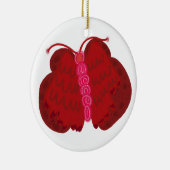 Roter Engel Schmetterling Keramik Ornament (Rechts)