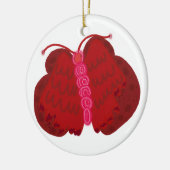 Roter Engel Schmetterling Keramik Ornament (Links)